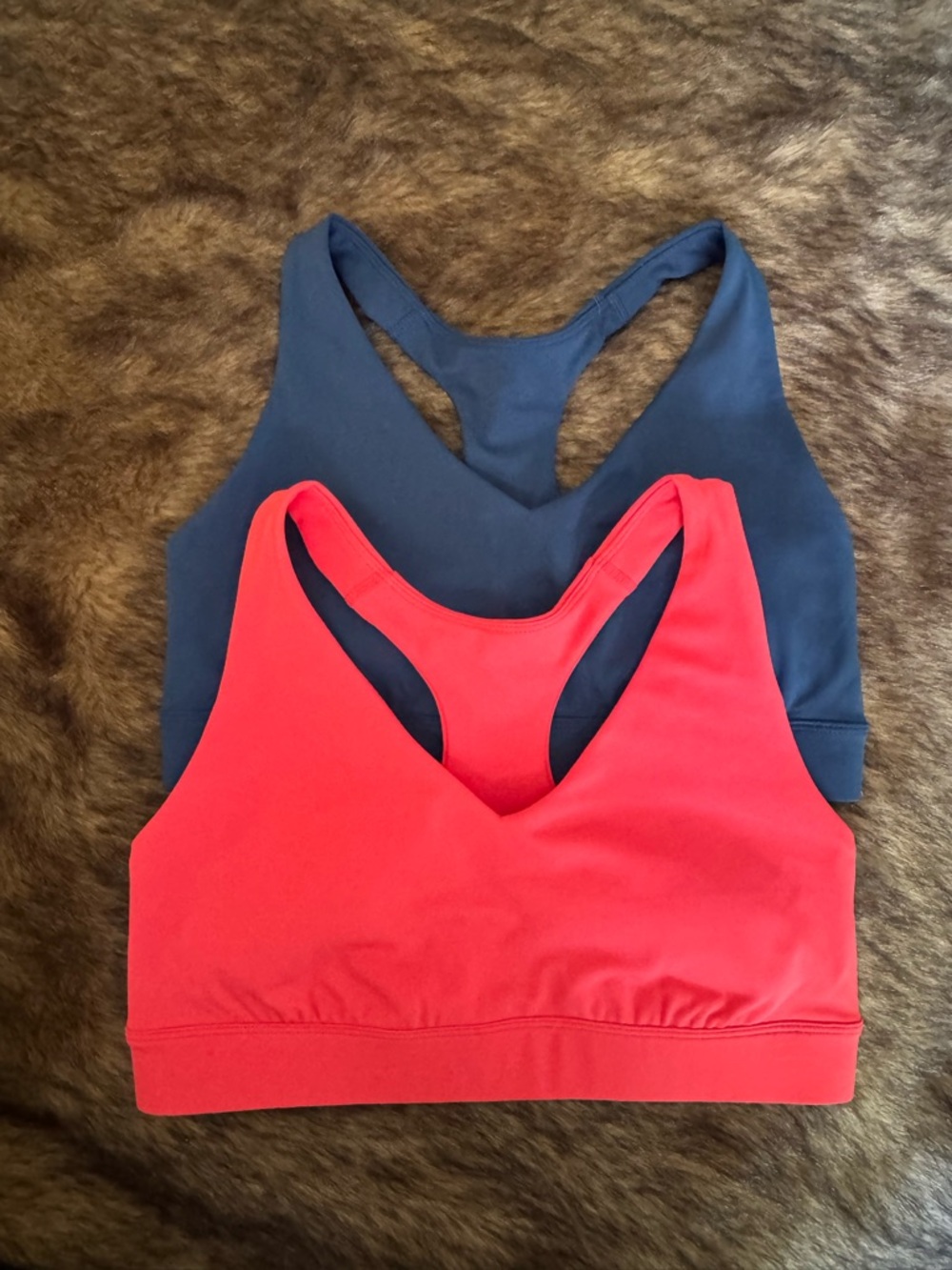 tek gear Coral and Navy Racerback Sports Bras